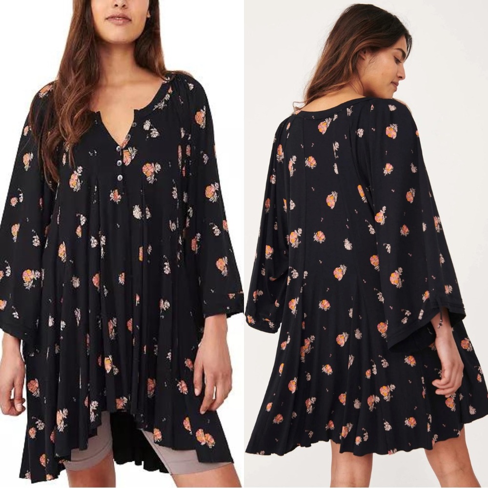 Floral Black Dress